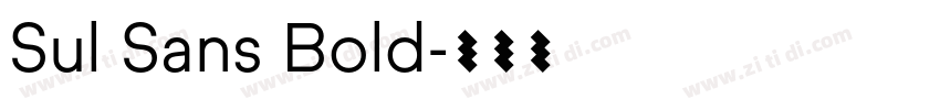 Sul Sans Bold字体转换